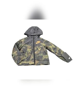 Nike Toddler Army Camo Lightweight Jacket with Hood - Green/Black Size 2T